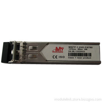 SFP Optical Transceiver, 1000Base-EZX, 1510nm CWDM, 120km